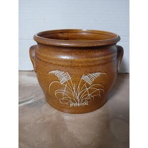 Brown Glazed Scheurich West Germany Flower Pot Crock 940/14